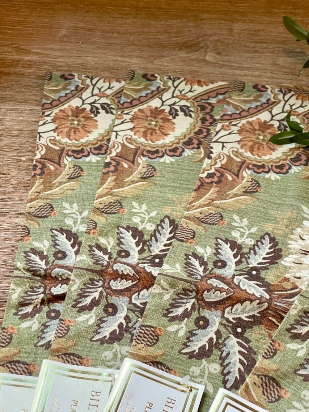 Biltmore Fall Tapestry Floral Jacquard Placemats Set of 6 NWT